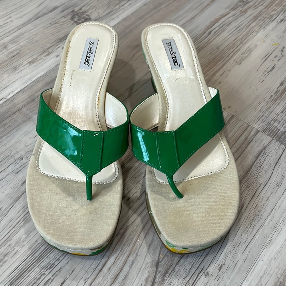 zoe zac sandals green in Women 7,5